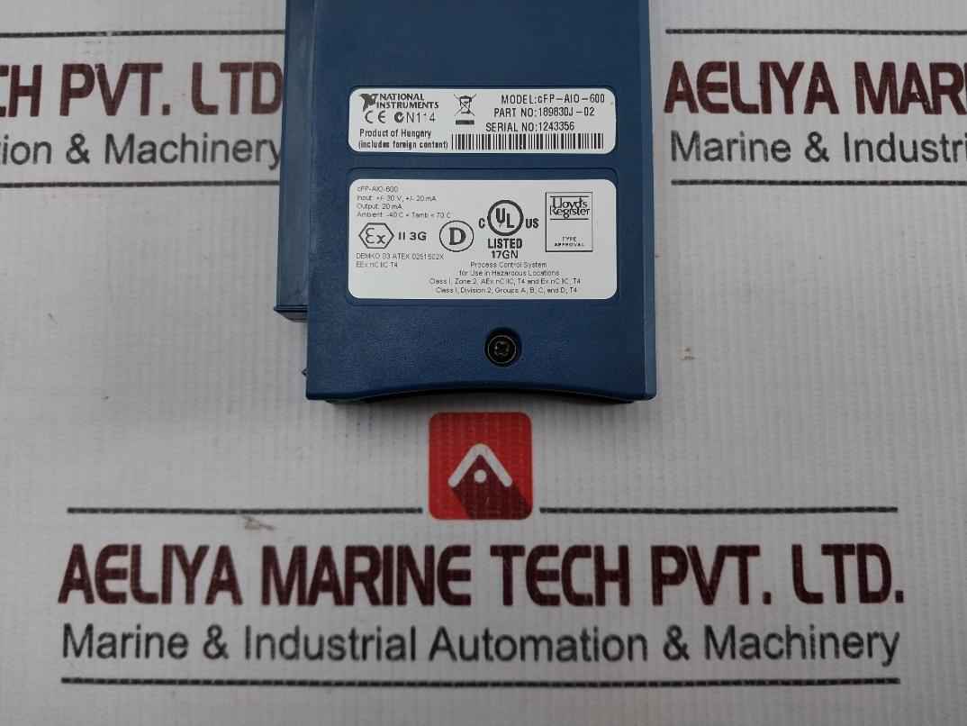 National Instruments Cfp-aio-600 Multifunction Analog I/o Module 189830j-02