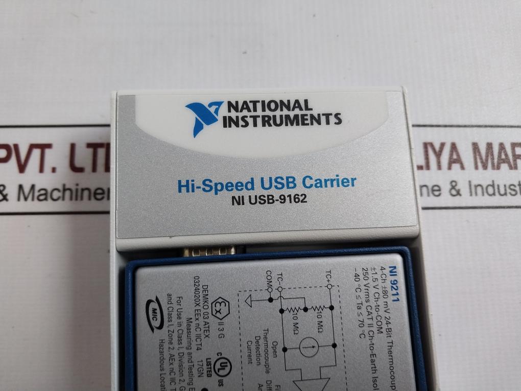 National Instruments Ni 9211 4-channel Temperature Module Hi-speed Usb Carrier