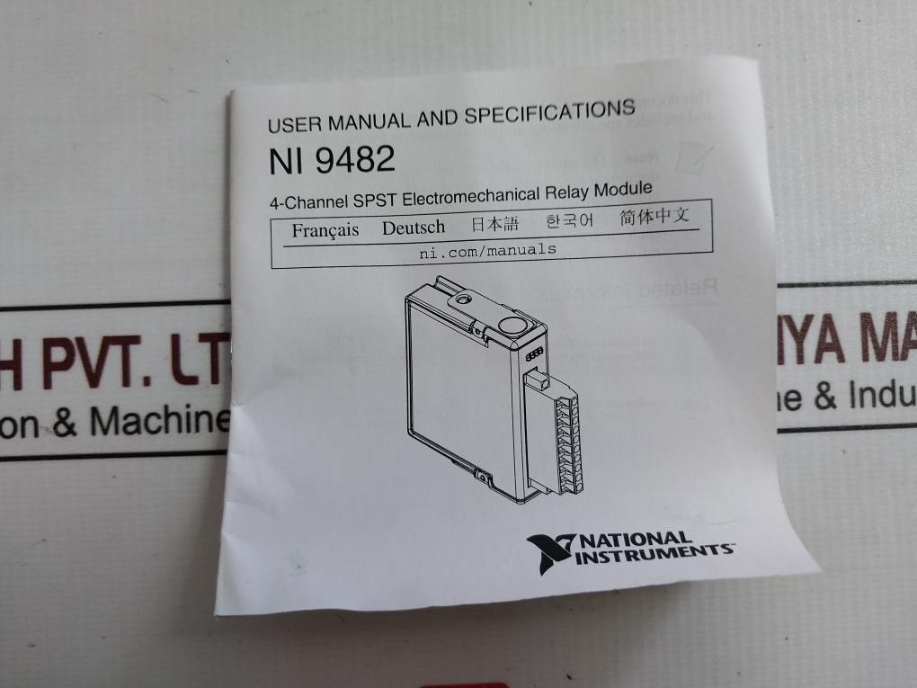 National Instruments Ni 9482 C Series 4-channel Spst Relay Output Module