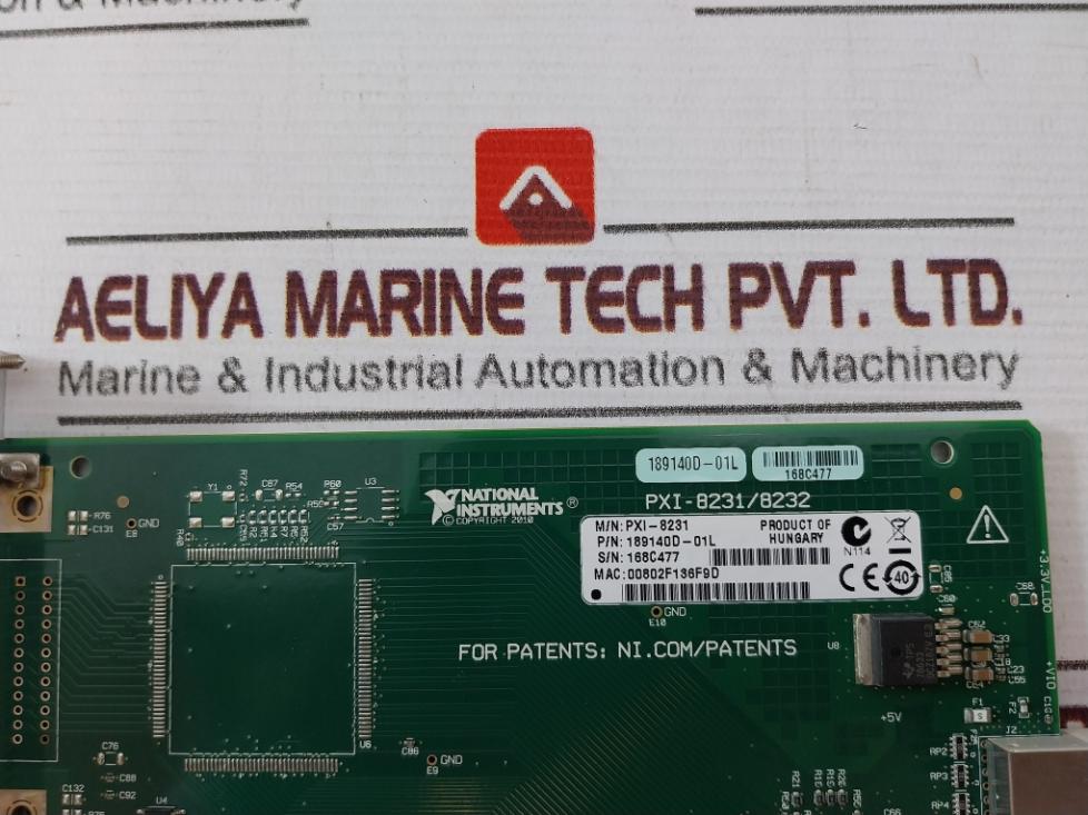 National Instruments Ni Pxi-8231 Gigabit Ethernet Interface 94V-0 Rev 1