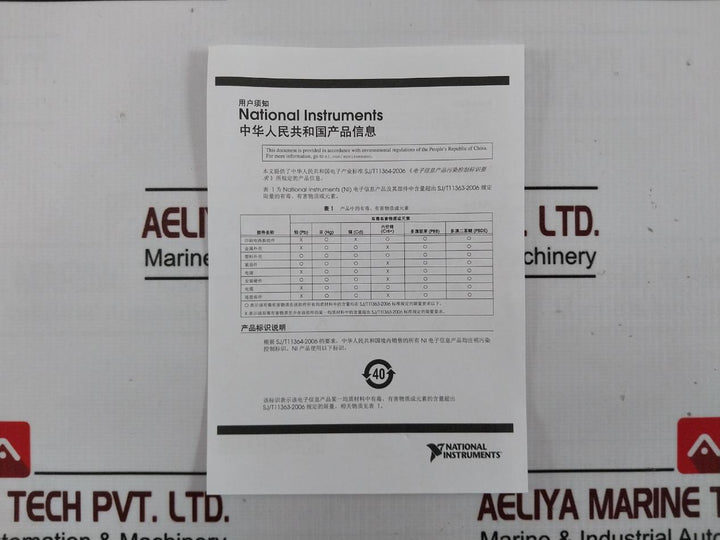 National Instruments Scxi-1326 High-voltage Terminal Block Assembly