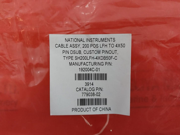 National Instruments Sh200Lfh-4Xdb50F-c Cable Assembly 1 Meter 192004C-01