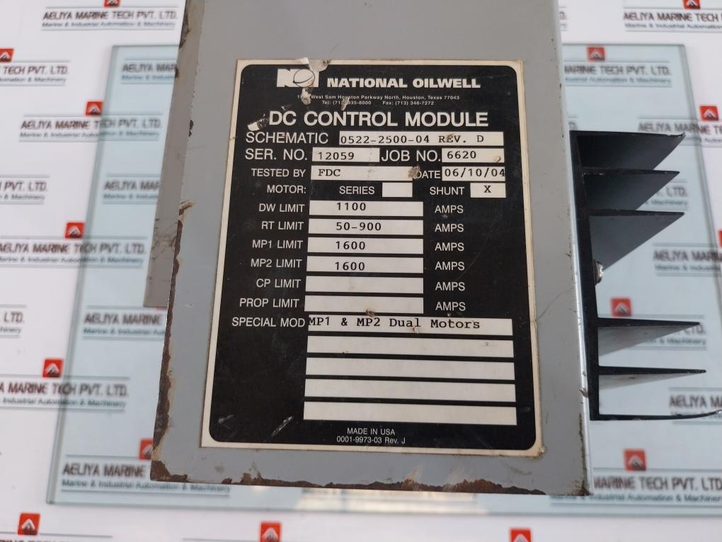 National Oilwell 0522-2500-04 Dc Control Module
