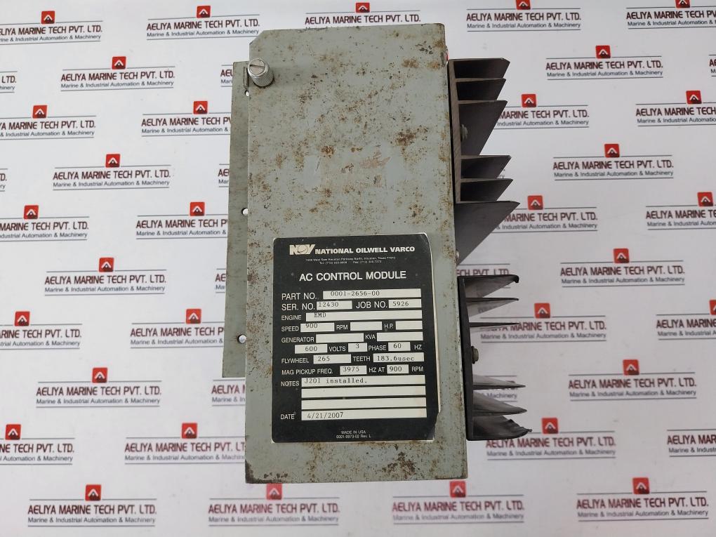 National Oilwell Varco 0001-2656-00 Ac Control Module 900 Rpm - Aeliya Marine Tech