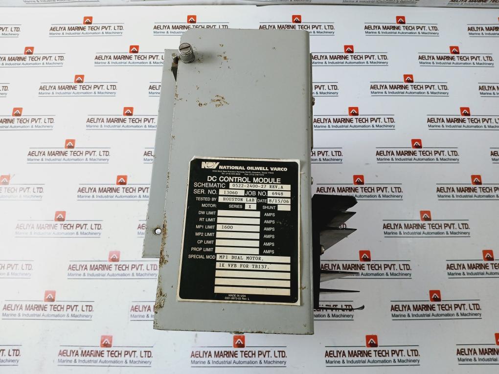 National Oilwell Varco 0522-2400-27 Dc Control Module Rev A 1600 Amps - Aeliya Marine Tech