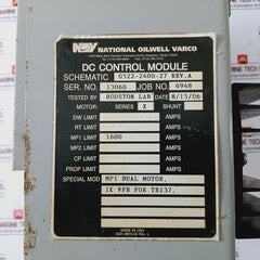 National Oilwell Varco 0522-2400-27 Dc Control Module Rev A 1600 Amps - Aeliya Marine Tech