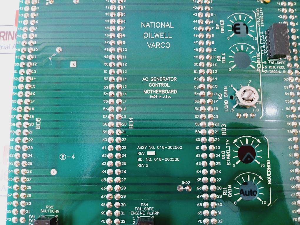 National Oilwell Varco 10055557-001 Ac Generator Control Motherboard