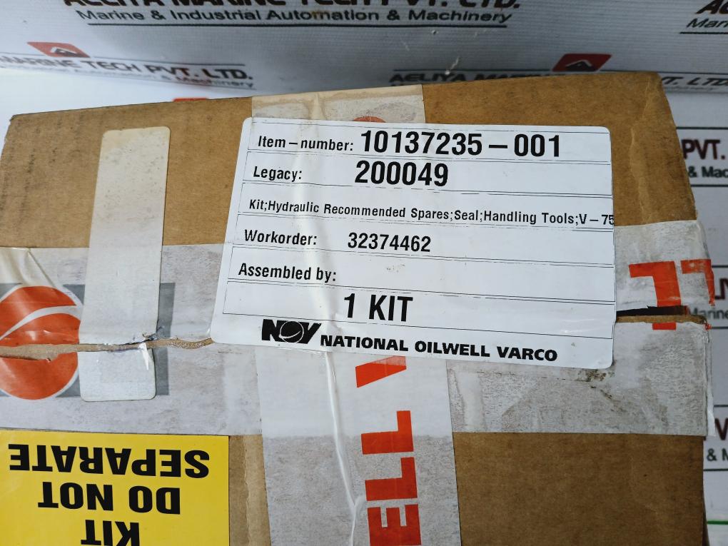 National Oilwell Varco 10137235-001 Hydraulic Spare Seal Handling Kit V-75