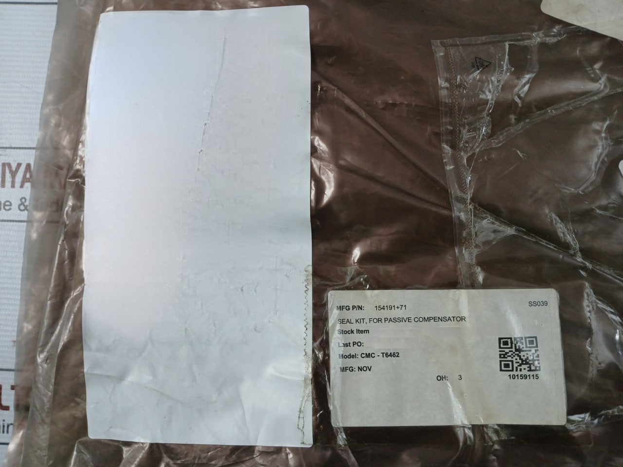 National Oilwell Varco 154191+71 Seal Kit For Passive Compensator Cmc-t6462