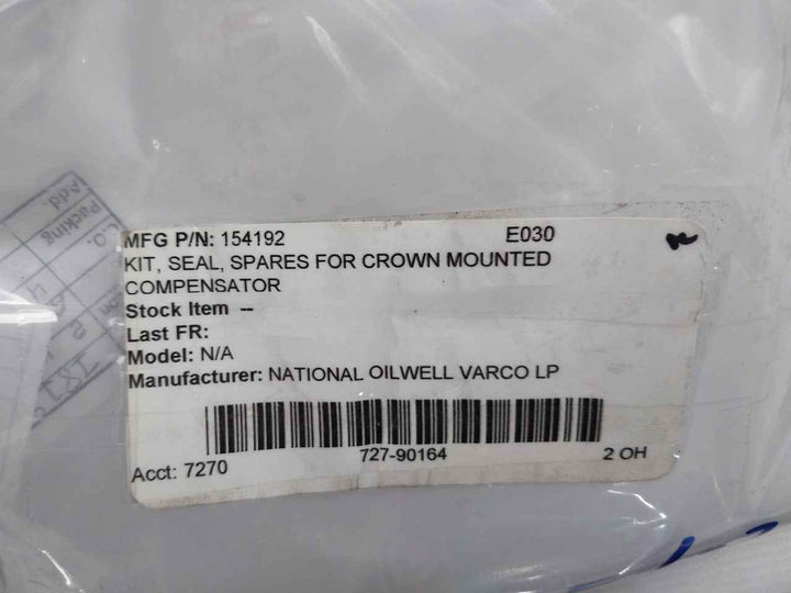 National Oilwell Varco 154192 Seal Kit For Crown Mounted Compensator 402058000