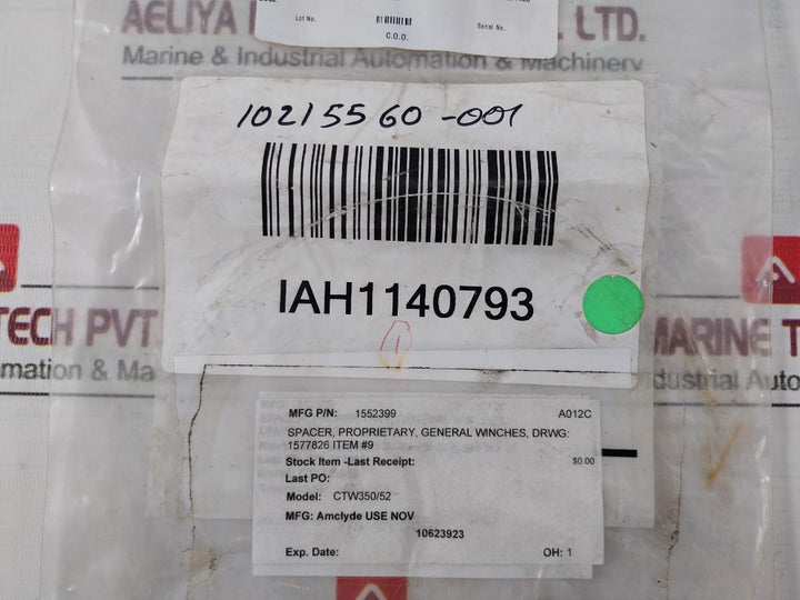 National Oilwell Varco 1552399 Gasket Ring Ctw350/52