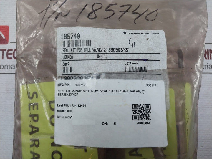 National Oilwell Varco 185740 Seal Kit 20000866