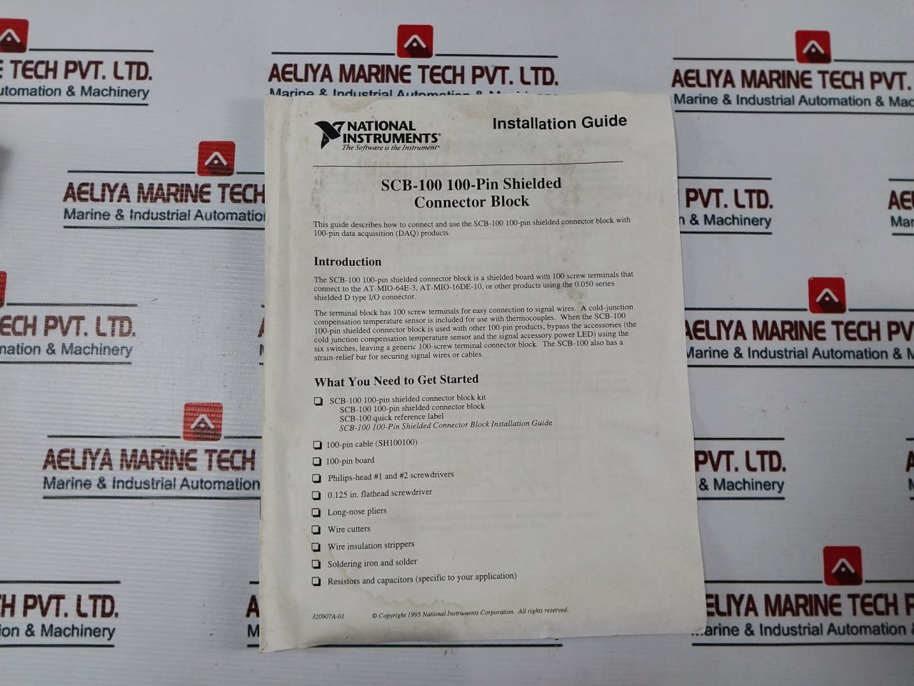 National Instruments Scb-100 100-pin Shielded Connector Block 182788C-01