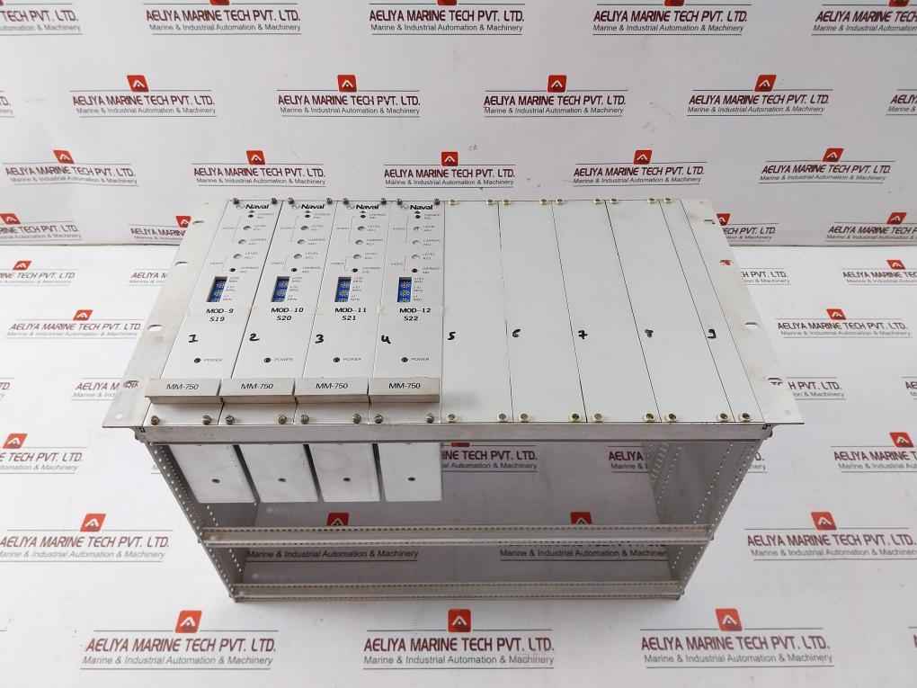 Naval Mm-750 Control Module Rack 15V Dc Mod-9, Mod-10, Mod-11, Mod-12