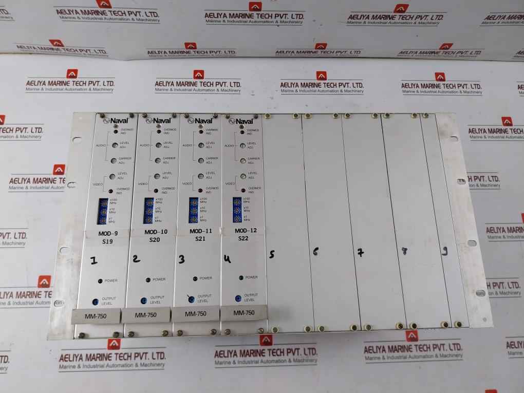 Naval Mm-750 Control Module Rack 15V Dc Mod-9, Mod-10, Mod-11, Mod-12