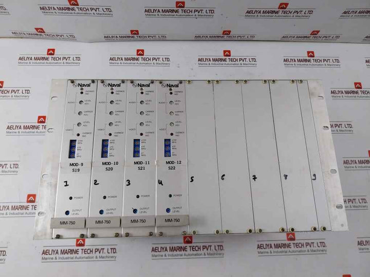 Naval Mm-750 Control Module Rack 15V Dc Mod-9, Mod-10, Mod-11, Mod-12