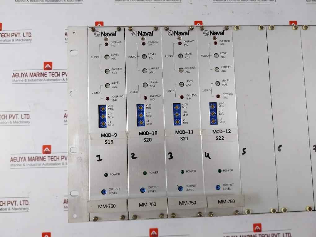 Naval Mm-750 Control Module Rack 15V Dc Mod-9, Mod-10, Mod-11, Mod-12