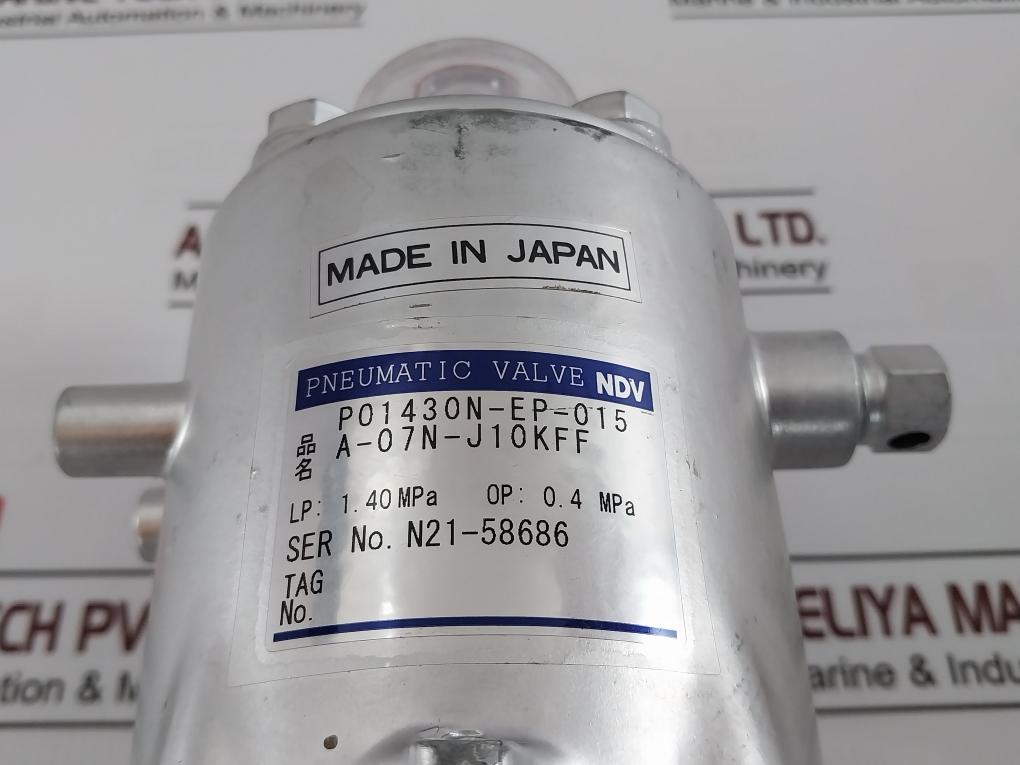 Ndv P01430N-ep-015 Pneumatic Valve A-07N-j10Kff 1.40 Mpa 15R
