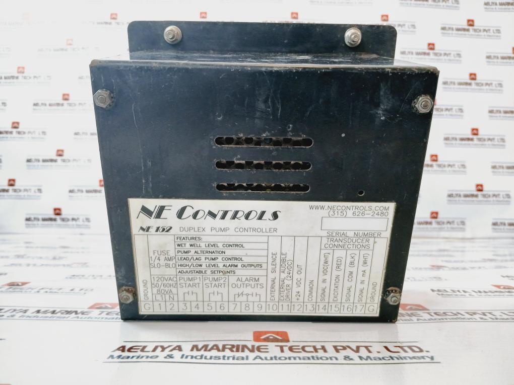 NE Controls NE152 Duplex Pump Controller 120VAC 50/60Hz 80VA