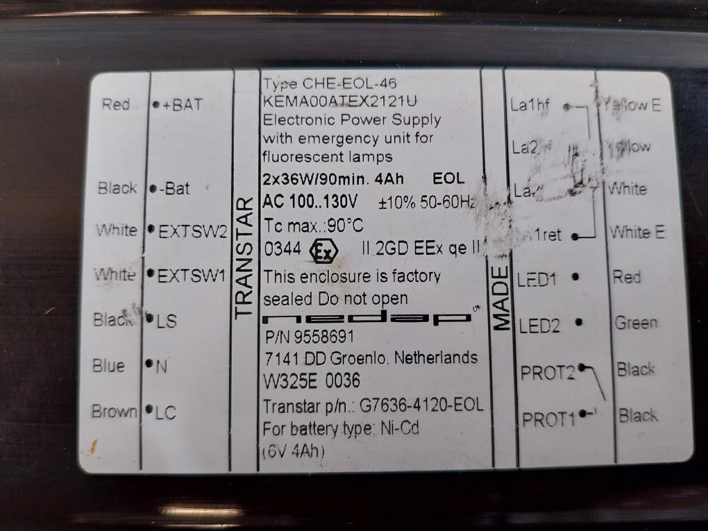 Nedap Che-eol-46 Electronic Power Supply G7636-4120-eol