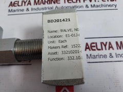 Needle valve 1/2", 10 KSI Alloy BD201421