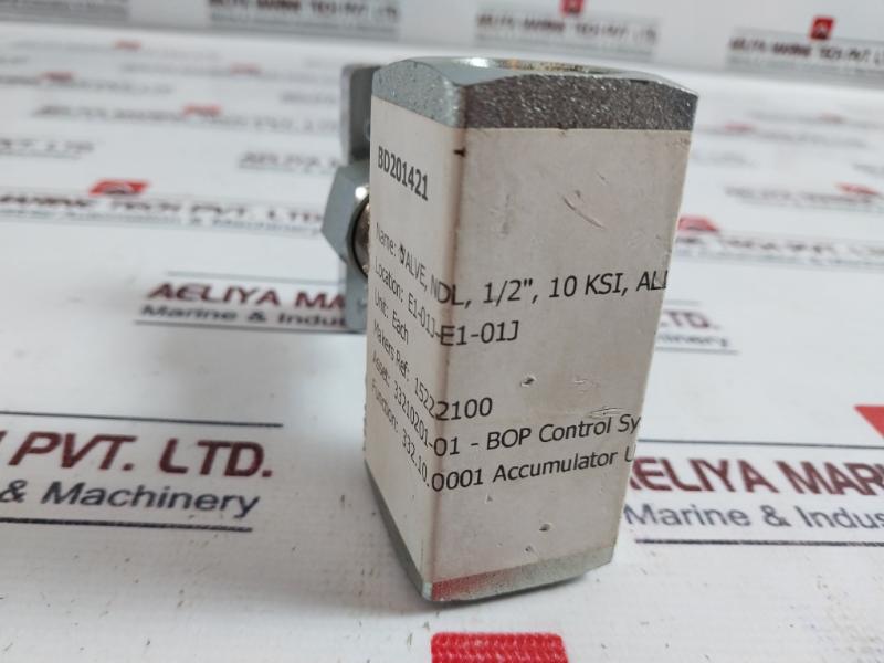Needle valve 1/2", 10 KSI Alloy BD201421