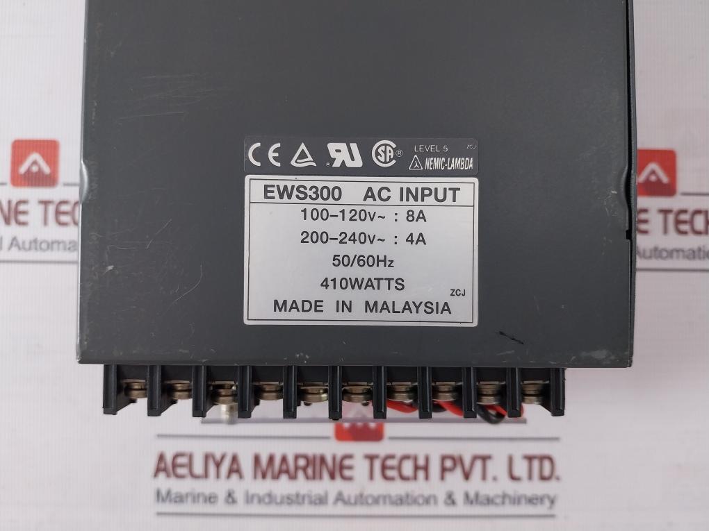 Nemic-lambda Ews 300-24 Power Supply Module 24V Dc 14A 410 Watts 50/60Hz