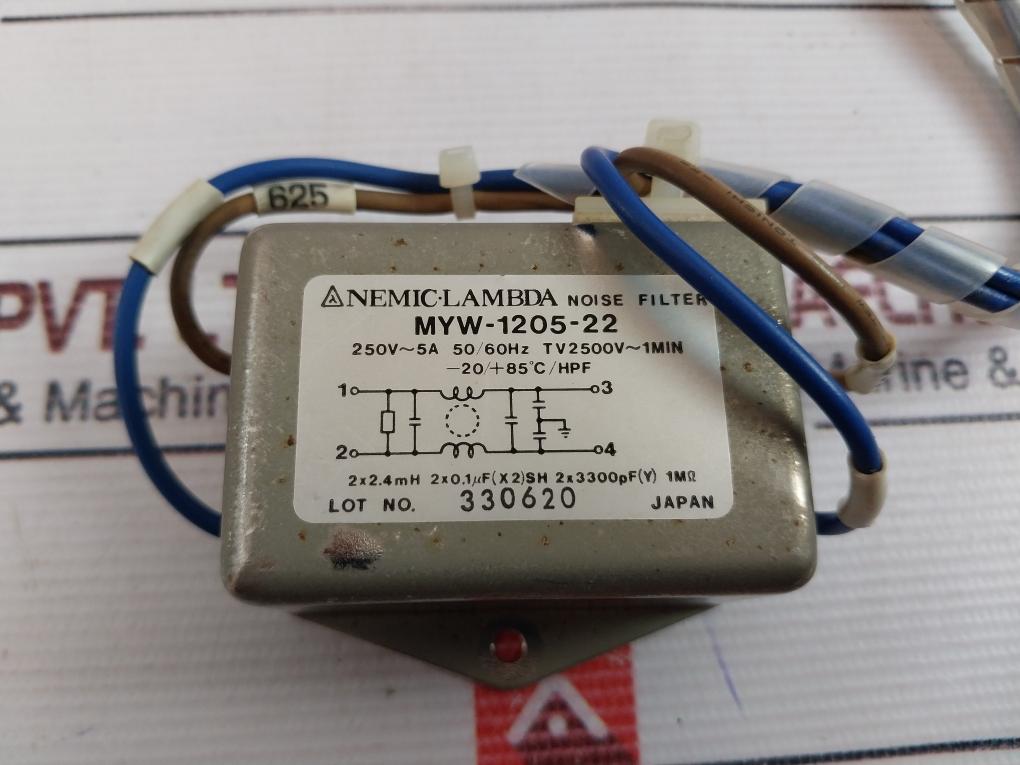 Nemic-lambda Myw-1205-22 Noise Filter 5A 250V