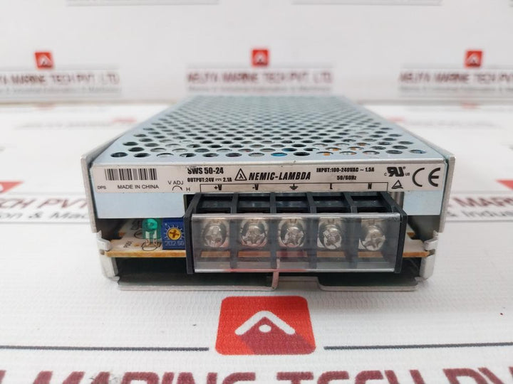 Nemic-lambda Sws 50-24 Power Supply Module 100-240Vac 1.5A 50/60Hz 24V 2.1A