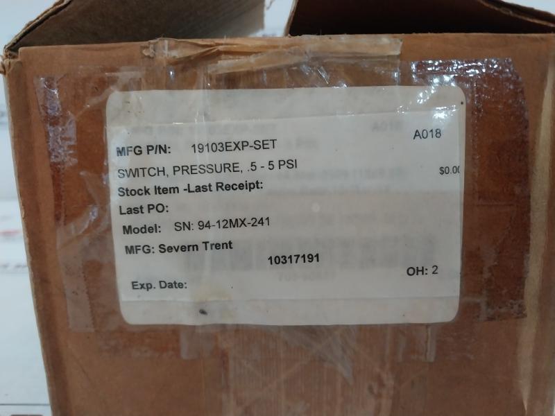 Neo-dyn 142P 142P82Cc6418 Adjustable Pressure Switch 0.5-5 Psi Ip66 057-0771