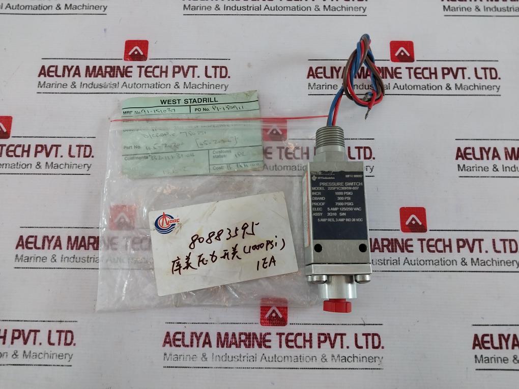 Neo-dyn 225P1C3Brw-607 Pressure Switch 1000 Psig 5A Vac