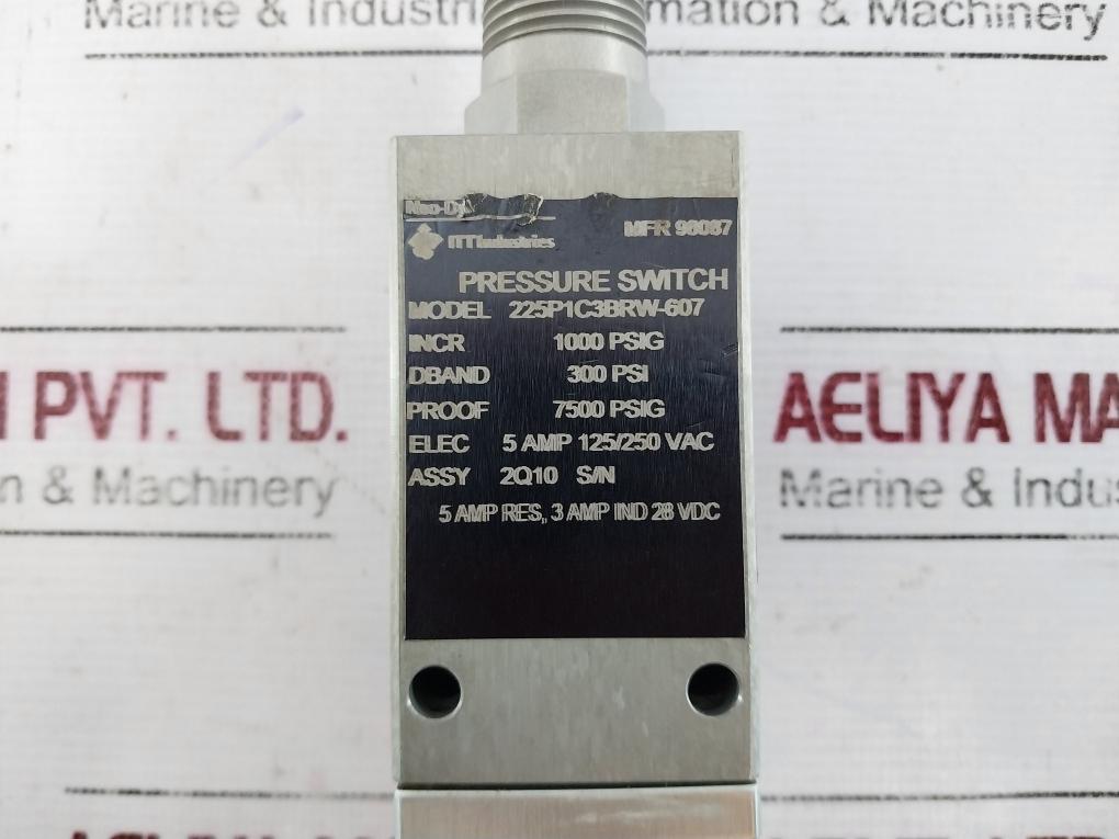 Neo-dyn 225P1C3Brw-607 Pressure Switch 1000 Psig 5A Vac