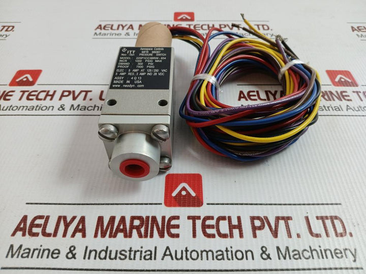 225P1Cc3Brw-834 Pressure Switch Itt Neo-dyn 125/250V Ac
