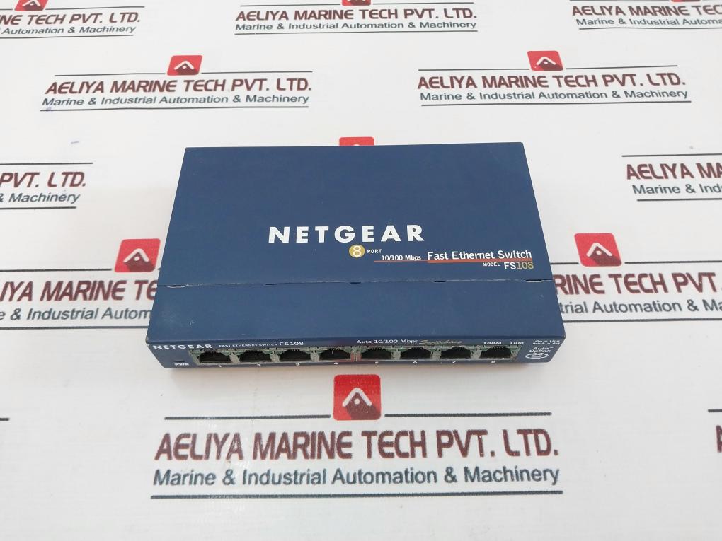 Netgear Fs108 Fast Ethernet Switch Prosafe 8 Port 10/100 Switch Fs108 V2