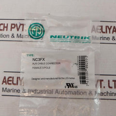 Neutrik Nc3Fx 3 Pole Xlr Cable Connector
