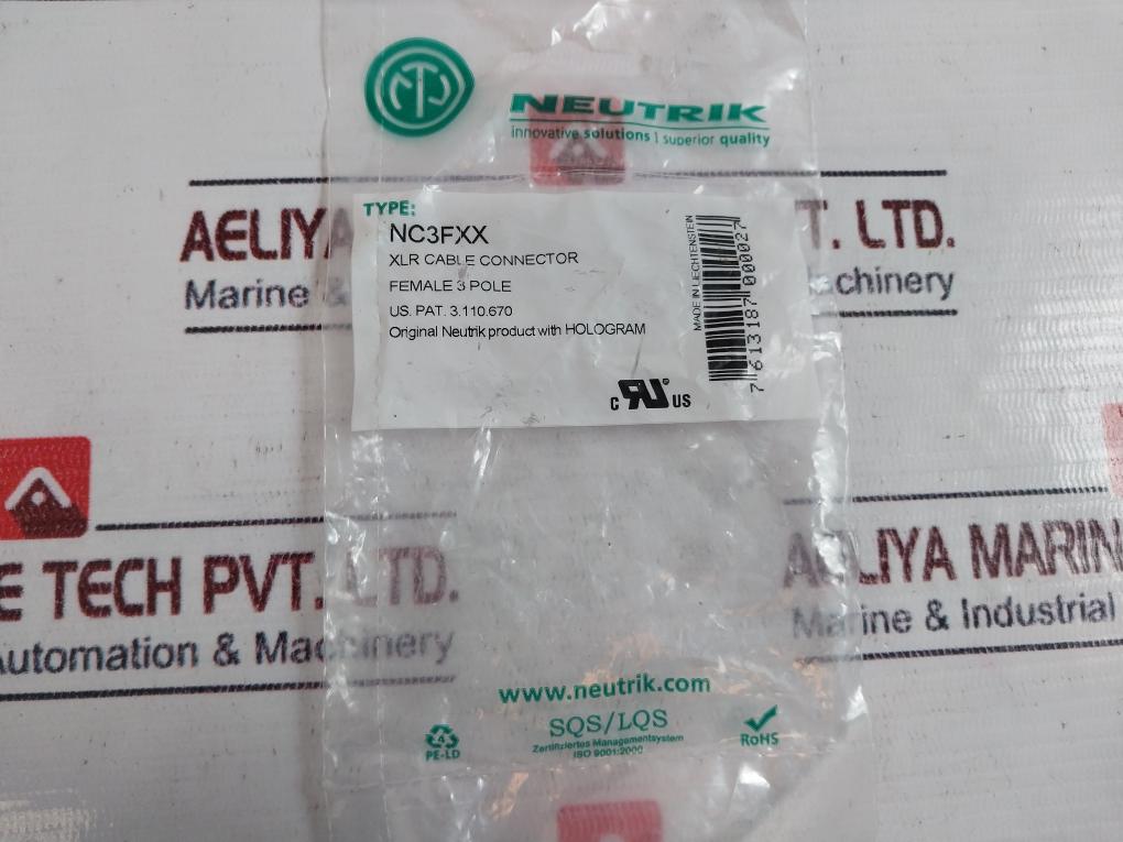 Neutrik Nc3fxx Female 3 Pole Xlr Cable Connector Set