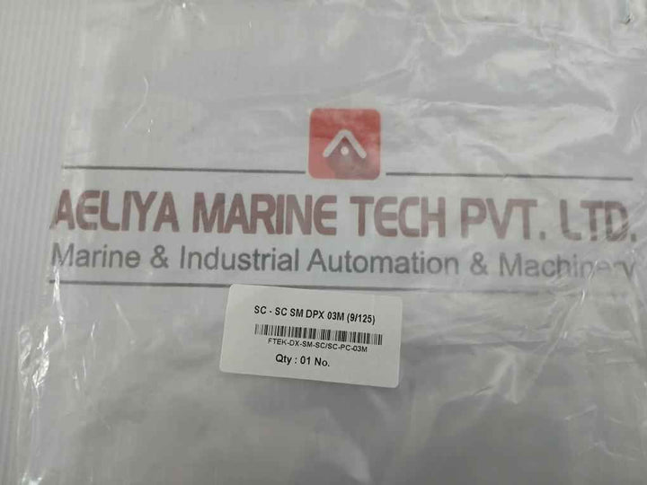 New Condition Fiber Optic Patch Cable Ftek-dx-sm-sc/Sc-pc-03M Duplex Sm Sc-sc P.C. 3M