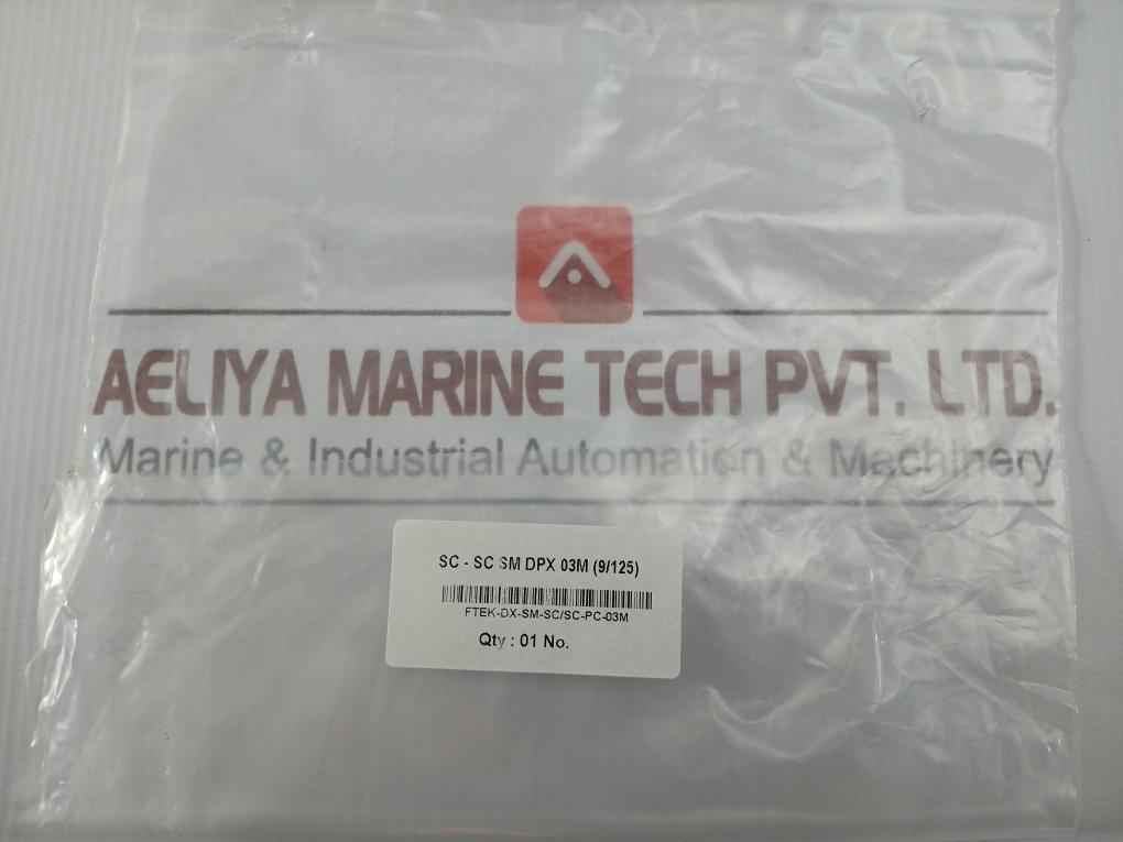 New Condition Fiber Optic Patch Cable Ftek-dx-sm-sc/Sc-pc-03M Duplex Sm Sc-sc P.C. 3M