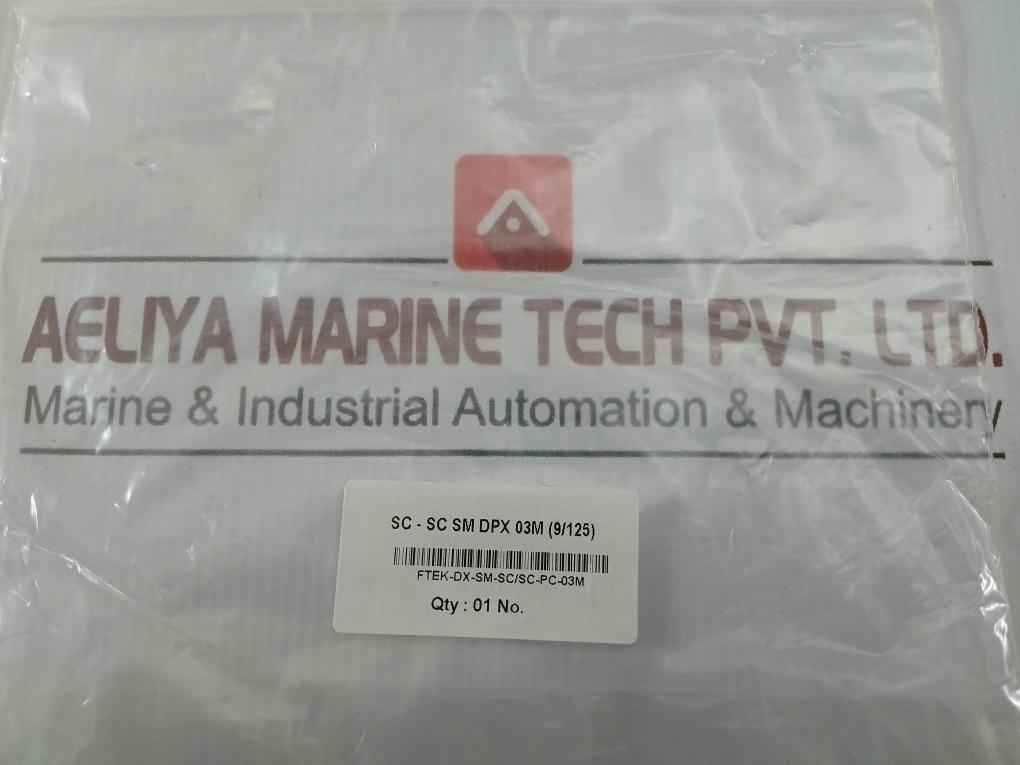 New Condition Fiber Optic Patch Cable Ftek-dx-sm-sc/Sc-pc-03M Duplex Sm Sc-sc P.C. 3M