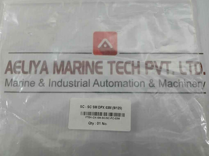 New Condition Fiber Optic Patch Cable Ftek-dx-sm-sc/Sc-pc-03M Duplex Sm Sc-sc P.C. 3M