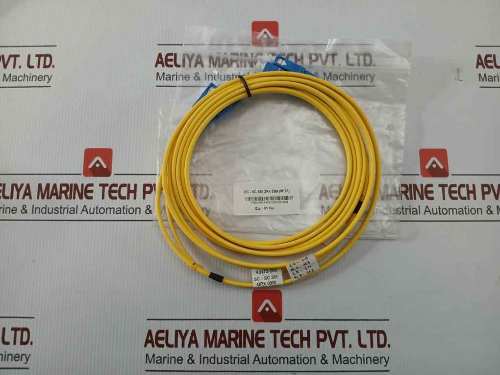 New Condition Fiber Optic Patch Cable Ftek-dx-sm-sc/Sc-pc-03M Duplex Sm Sc-sc P.C. 3M