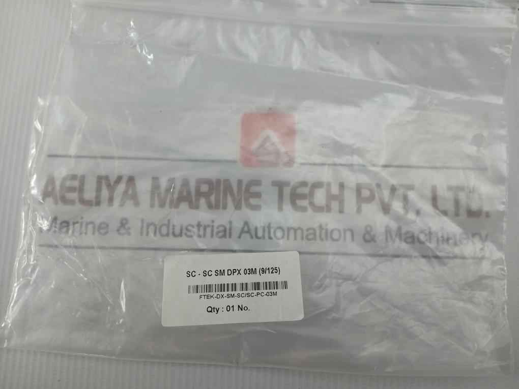 New Condition Fiber Optic Patch Cable Ftek-dx-sm-sc/Sc-pc-03M Duplex Sm Sc-sc P.C. 3M
