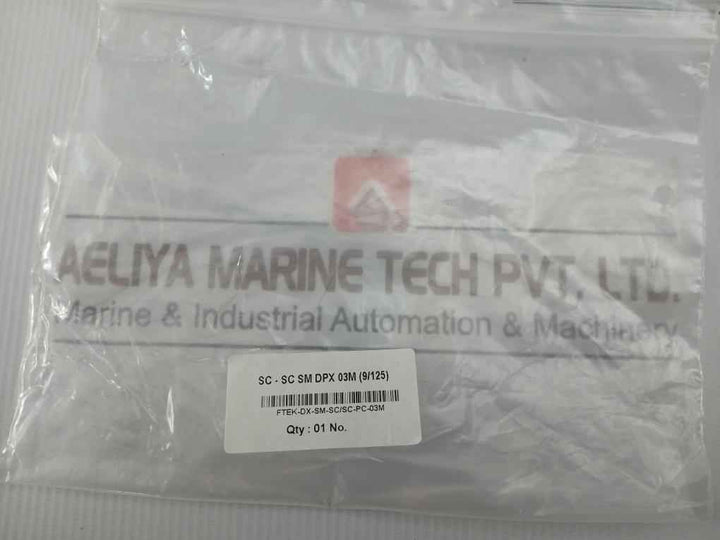 New Condition Fiber Optic Patch Cable Ftek-dx-sm-sc/Sc-pc-03M Duplex Sm Sc-sc P.C. 3M