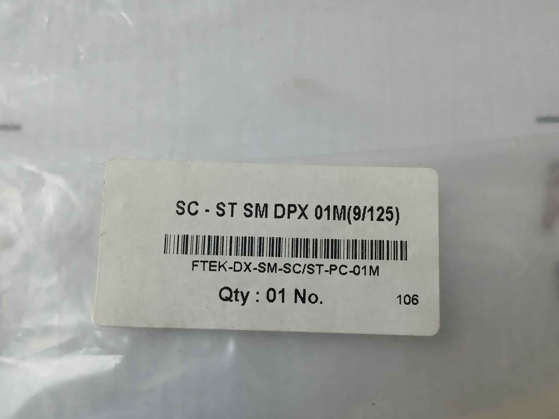 New Condition Fiber Optic Patch Cable Ftek-dx-sm-sc/St-pc-01M
