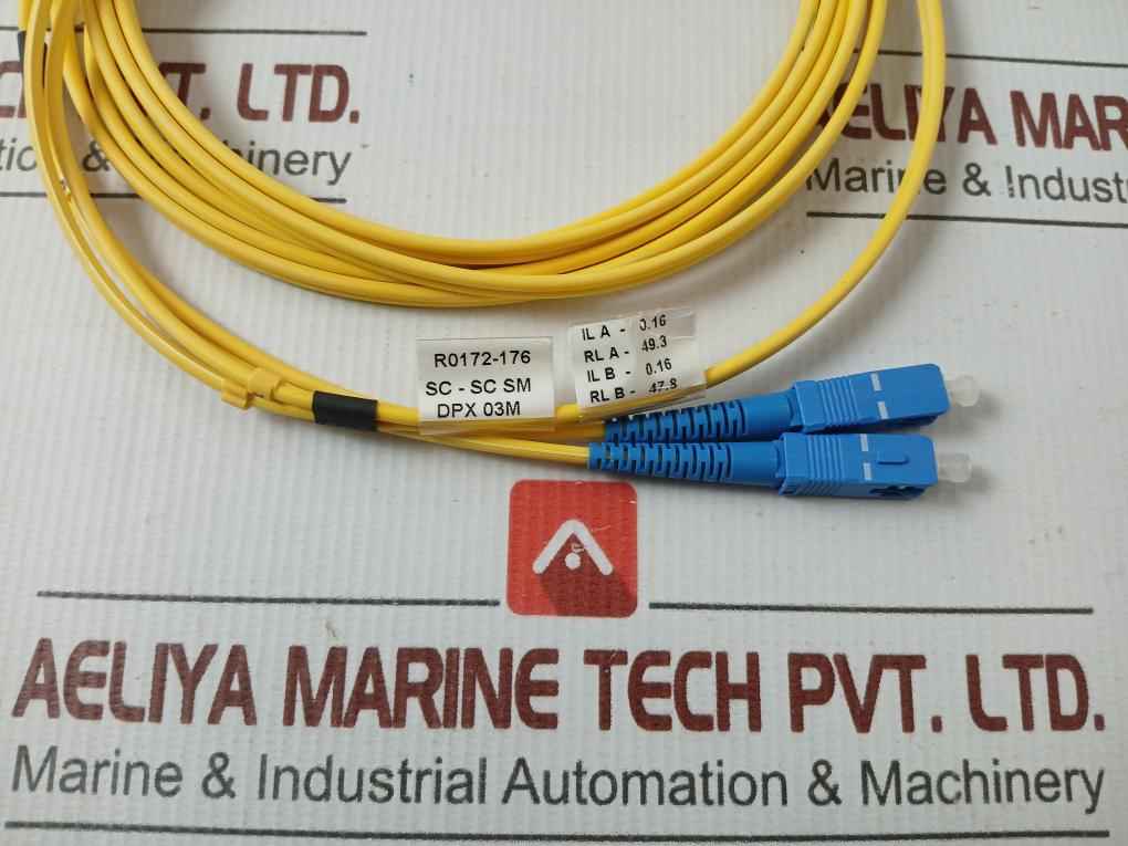 New Condition Fibre Optic Cable Set Ftek-dx-sm-sc/Sc-pc-03M Duplex Sm Sc-sc P.C. 3M