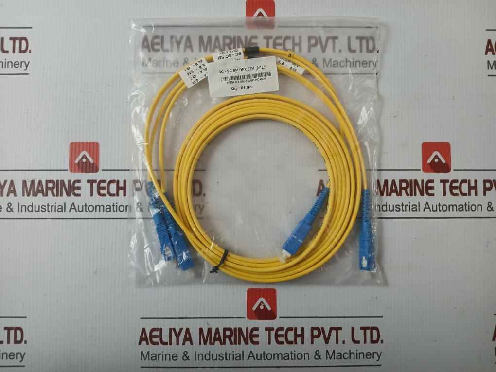 New Condition Fibre Optic Cable Set Ftek-dx-sm-sc/Sc-pc-03M Duplex Sm Sc-sc P.C. 3M