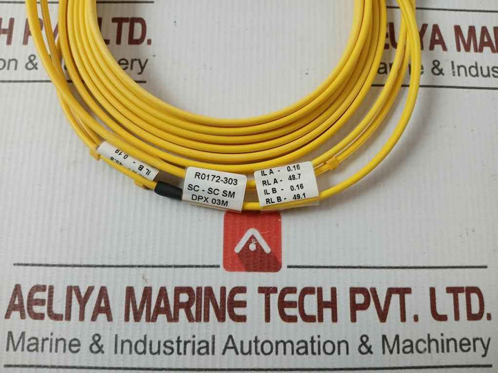 New Condition Fibre Optic Cable Set Ftek-dx-sm-sc/Sc-pc-03M Duplex Sm Sc-sc P.C. 3M