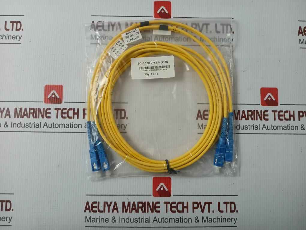 New Condition Fibre Optic Cable Set Ftek-dx-sm-sc/Sc-pc-03M Duplex Sm Sc-sc P.C. 3M