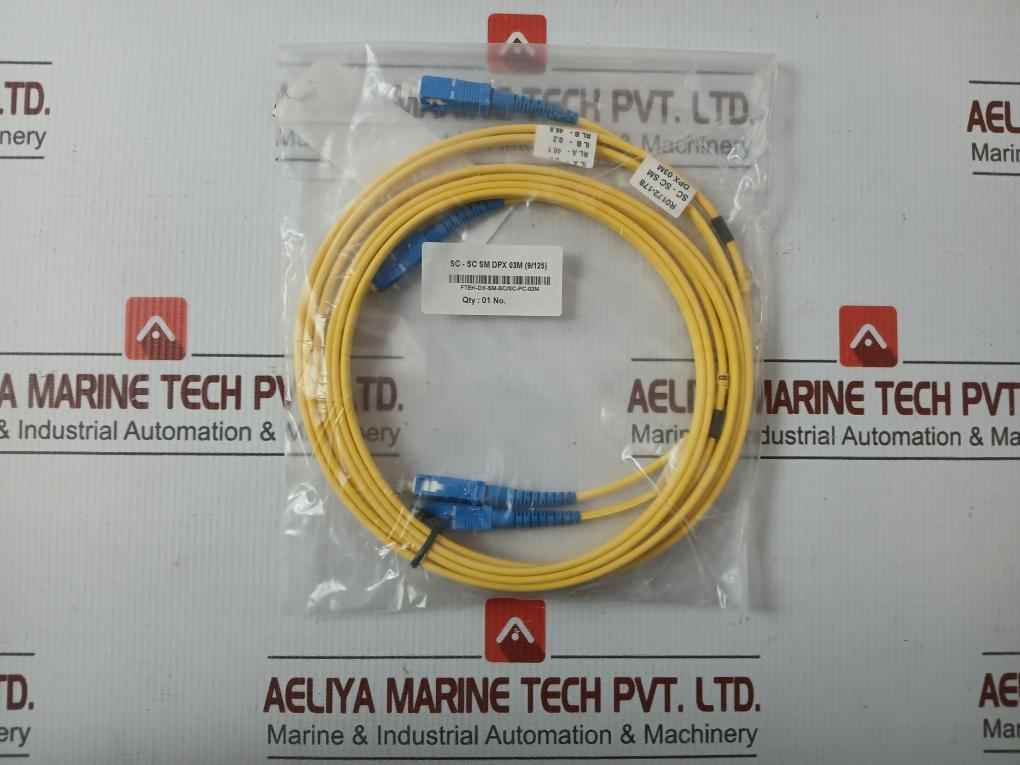 New Condition Fibre Optic Cable Set Ftek-dx-sm-sc/Sc-pc-03M Duplex Sm Sc-sc P.C. 3M