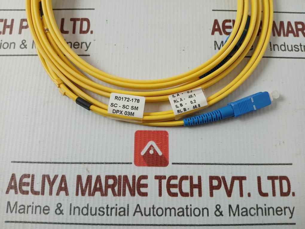 New Condition Fibre Optic Cable Set Ftek-dx-sm-sc/Sc-pc-03M Duplex Sm Sc-sc P.C. 3M